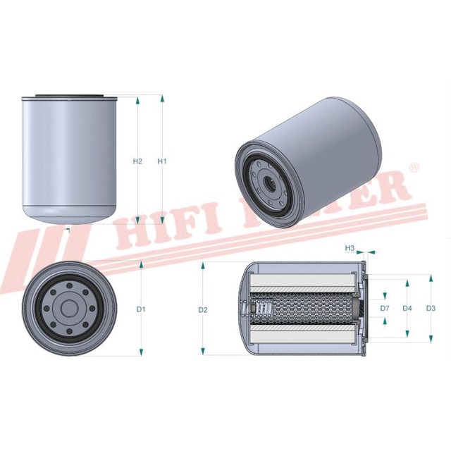 Filtre Hydraulique SH 56376 Hifi Filter référence fournisseur HIFSH56376